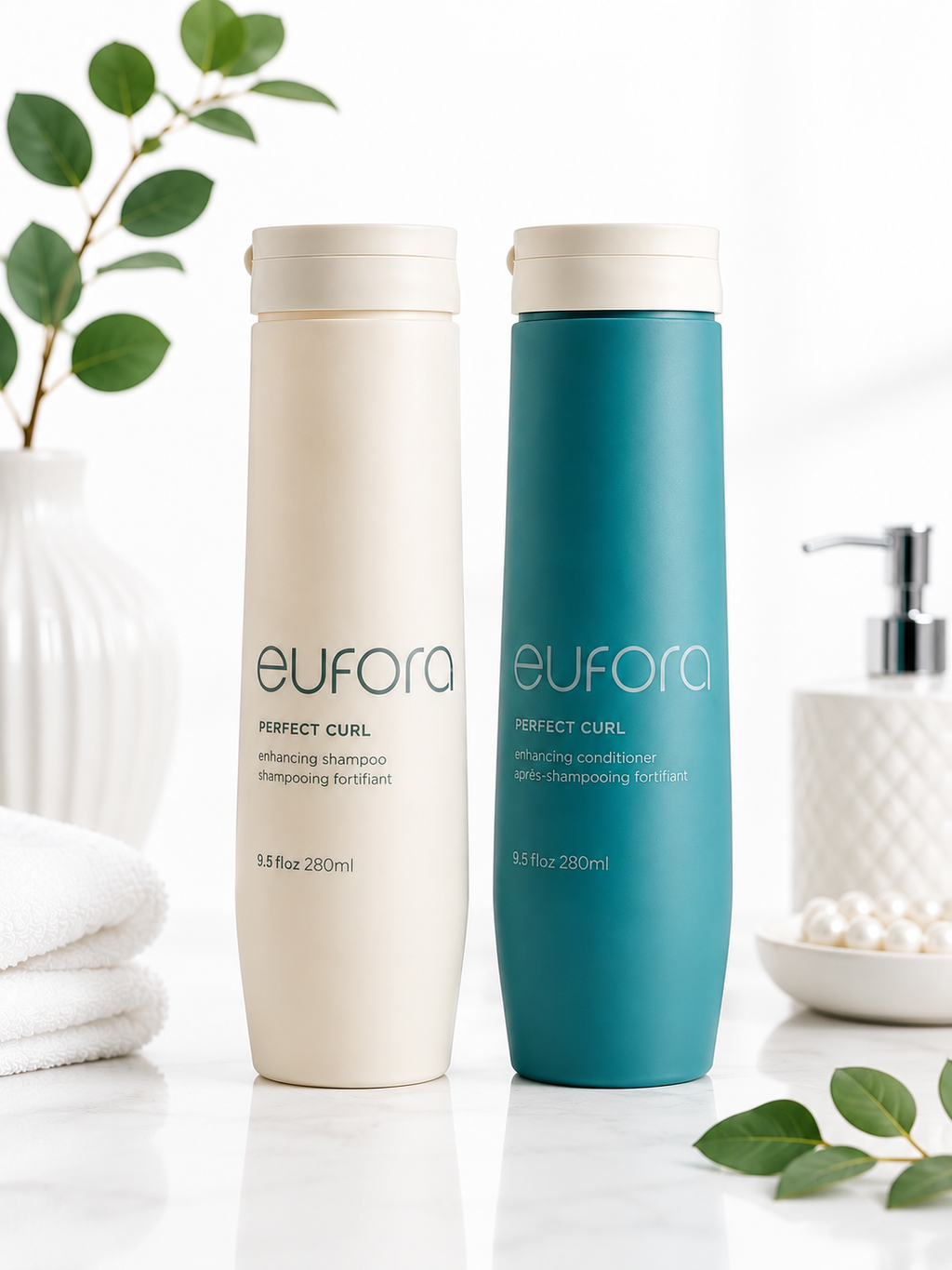 Eufora Perfect Curl Enhancing Shampoo & Conditioner – 9.5 fl oz (280 mL)