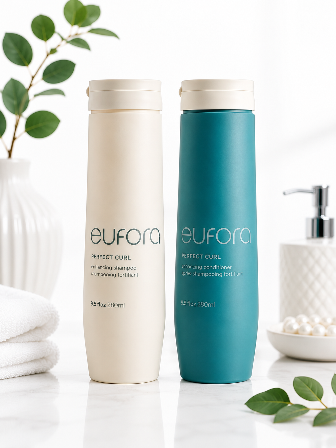 Eufora Perfect Curl Enhancing Shampoo & Conditioner – 9.5 fl oz (280 mL)